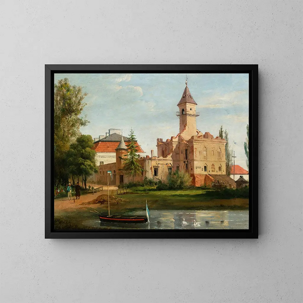 Vue du château de Radziejowice - January Suchodolski — ingelijst kunstwerk aan de muur