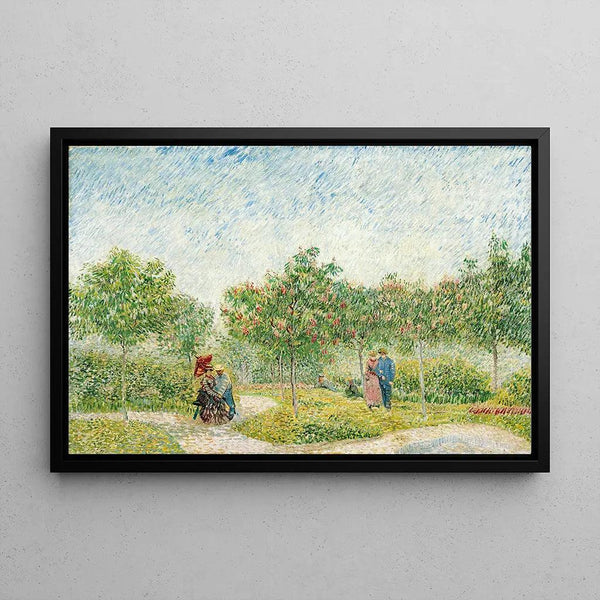 Reproductie van het schilderij Tuin met stelletjes geliefden - Place Saint-Pierre