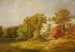 Landschap in de herfst met herdershond en schapen - Jasper Francis Cropsey — weergave van het kunstwerk