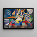 Dame in abstract - Jay Van Everen — ingelijst kunstwerk aan de muur