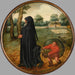 Je huil omdat de wereld zo onbetrouwbaar is - Pieter Brueghel de Jonge — gepresenteerd in een interieur