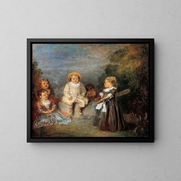 Gouden Eeuw - Jean-Antoine Watteau — ingelijst kunstwerk aan de muur