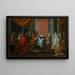 Louis XIV overhandigt de Orde van de Blauwe Lint aan de hertog van Bourgondië, vader van Lodewijk XV - Jean-Antoine Watteau — ingelijst kunstwerk aan de muur