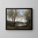 van een vijver gezien door de bomen - Jean-Baptiste-Camille Corot — ingelijst kunstwerk aan de muur