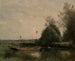 Een vijver bij Mortain - Jean-Baptiste-Camille Corot — weergave van het kunstwerk