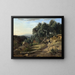 Een landschap bij Volterra - Jean-Baptiste-Camille Corot — ingelijst kunstwerk aan de muur