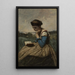 Een vrouw die leest - Jean-Baptiste-Camille Corot — ingelijst kunstwerk aan de muur