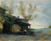 Een café in Vaugirard - Jean-Baptiste-Camille Corot — weergave van het kunstwerk