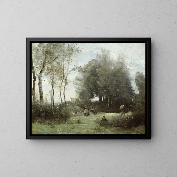 Le Pont des rendez-vous - Jean-Baptiste-Camille Corot — ingelijst kunstwerk aan de muur