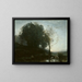 Nymphe en kind in bad - Jean-Baptiste-Camille Corot — ingelijst kunstwerk aan de muur