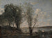 De bootman tussen de rietstengels - Jean-Baptiste-Camille Corot — weergave van het kunstwerk