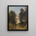 van een schilderij met Gallische ruiters in een landschap - Jean-Baptiste-Camille Corot — ingelijst kunstwerk aan de muur