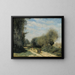 Route in het platteland in Crcy-en-Brie - Jean-Baptiste-Camille Corot — ingelijst kunstwerk aan de muur