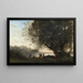 Dansen onder de bomen aan de rand van het meer - Jean-Baptiste-Camille Corot — ingelijst kunstwerk aan de muur