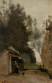 Environs d'Amsterdam petite ferme des bords de l'Amstel - Jean-Baptiste-Camille Corot — weergave van het kunstwerk
