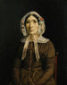 Vrouw met kanten hoed - Jean-Baptiste-Camille Corot — weergave van het kunstwerk