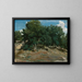 van Fontainebleau-eikenbomen in BasBrau - Jean-Baptiste-Camille Corot — ingelijst kunstwerk aan de muur