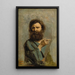 Tête d'homme barbu - Jean-Baptiste-Camille Corot — ingelijst kunstwerk aan de muur
