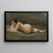 Jong meisje liggend op het gras - Jean-Baptiste-Camille Corot — ingelijst kunstwerk aan de muur