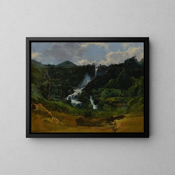 La Cascade de Terni - Jean-Baptiste-Camille Corot — ingelijst kunstwerk aan de muur