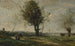 La Rencontre au bord du chemin - Jean-Baptiste-Camille Corot — weergave van het kunstwerk