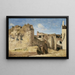 La Rochelle, een hoekje van de binnenplaats van de commandeurij - Jean-Baptiste-Camille Corot — ingelijst kunstwerk aan de muur