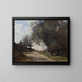 De oogst aan de rand van de weg - Jean-Baptiste-Camille Corot — ingelijst kunstwerk aan de muur