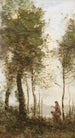 La Lisière du bois - Jean-Baptiste-Camille Corot — weergave van het kunstwerk