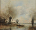 Vissersbootje bij de wilgen - Jean-Baptiste-Camille Corot — weergave van het kunstwerk