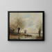 Vissersbootje bij de wilgen - Jean-Baptiste-Camille Corot — ingelijst kunstwerk aan de muur