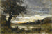 Landschap bij zonsondergang - Jean-Baptiste-Camille Corot — weergave van het kunstwerk