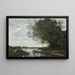 De boot geladen met hooi - Jean-Baptiste-Camille Corot — ingelijst kunstwerk aan de muur