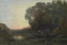 De bootwerker, de oever, zonsondergang - Jean-Baptiste-Camille Corot — weergave van het kunstwerk