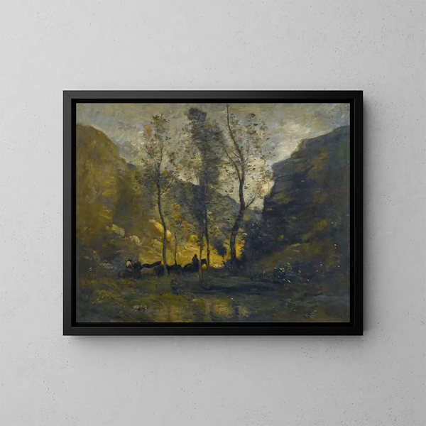 De smokkelaar - Jean-Baptiste-Camille Corot — ingelijst kunstwerk aan de muur