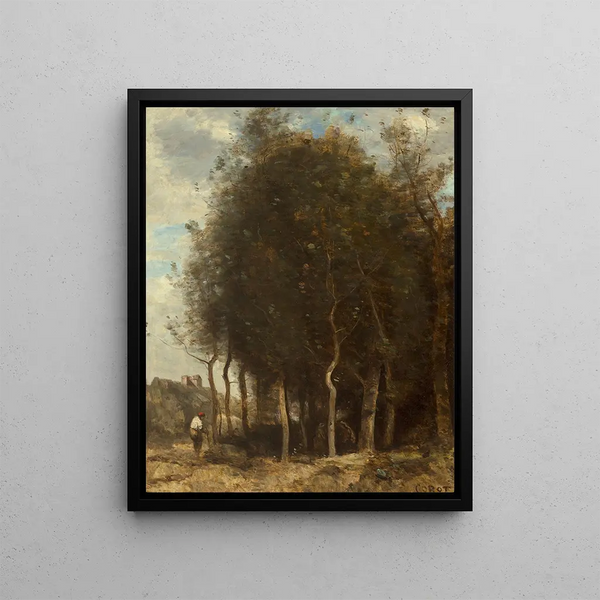 Lisière de bois - Jean-Baptiste-Camille Corot — ingelijst kunstwerk aan de muur