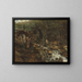 van een stroom met een staande geit die weeft - Jean-Baptiste-Camille Corot — ingelijst kunstwerk aan de muur