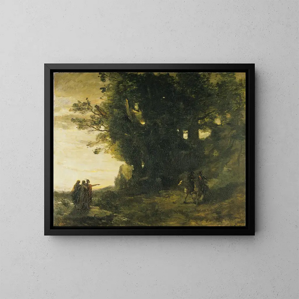 Macbeth Landschap - Jean-Baptiste-Camille Corot — ingelijst kunstwerk aan de muur