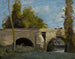 Mantes, twee bogen van de brug met een ruiter - Jean-Baptiste-Camille Corot — weergave van het kunstwerk
