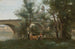 Mantes De oevers van de Seine aan de voet van de brug - Jean-Baptiste-Camille Corot — weergave van het kunstwerk