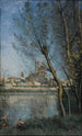 Mantes le matin - Jean-Baptiste-Camille Corot — weergave van het kunstwerk