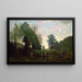 Winderige ochtendmist - Jean-Baptiste-Camille Corot — ingelijst kunstwerk aan de muur