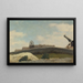 Montmartre schilderij, muur en molen - Jean-Baptiste-Camille Corot — ingelijst kunstwerk aan de muur