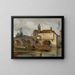 Moret-sur-Loing, de brug en de kerk - Jean-Baptiste-Camille Corot — ingelijst kunstwerk aan de muur