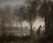 van Orpheus die Eurydice uit de onderwereld leidt - Jean-Baptiste-Camille Corot — weergave van het kunstwerk