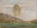 Landschap in de herfst bij de kust met twee figuren - Jean-Baptiste-Camille Corot — weergave van het kunstwerk