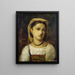 Portrait of an Italian Girl - Jean-Baptiste-Camille Corot — framed artwork on a wall