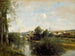 Seine en oude brug in Limay - Jean-Baptiste-Camille Corot — weergave van het kunstwerk