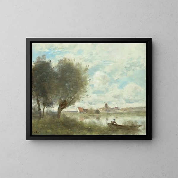 Souvenir d'Ault - Jean-Baptiste-Camille Corot — ingelijst kunstwerk aan de muur