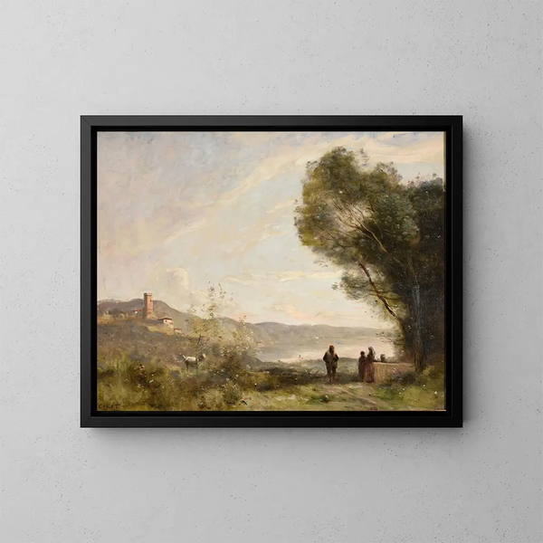 Souvenir des rives méditerranéennes - Jean-Baptiste-Camille Corot — ingelijst kunstwerk aan de muur