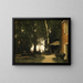 van de Borden van de Seine in Conflans - Jean-Baptiste-Camille Corot — ingelijst kunstwerk aan de muur